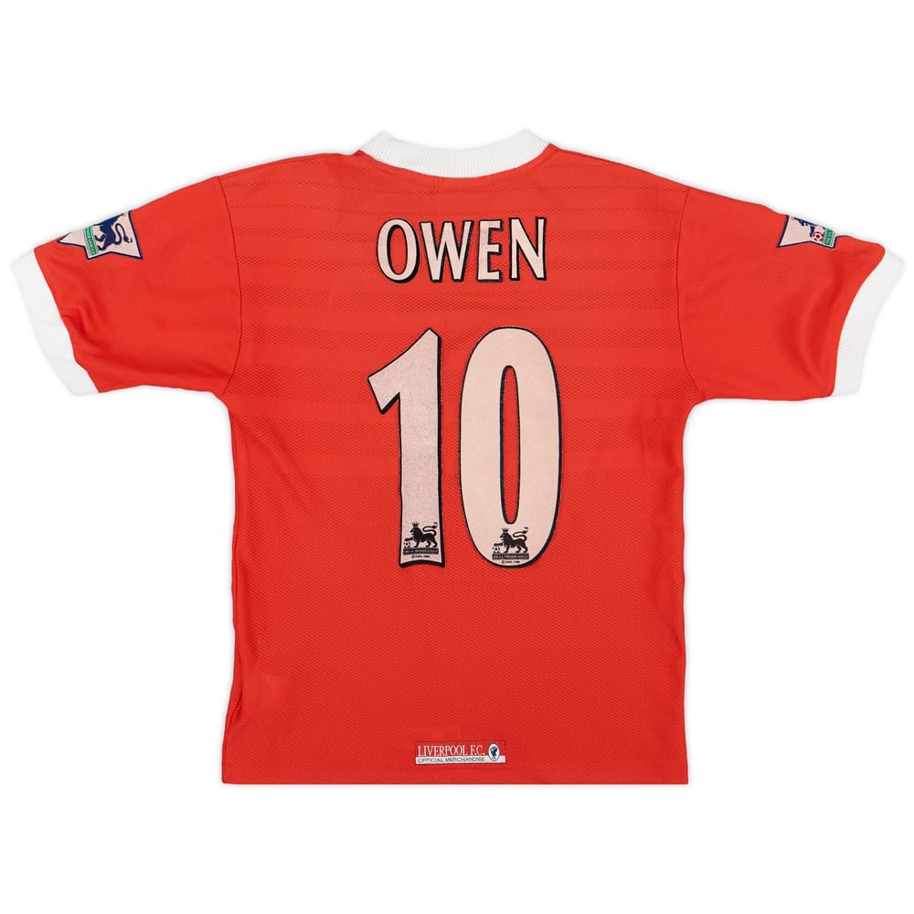 1998-00 Liverpool Home Shirt Owen #10 - 8/10 - (M.Boys)