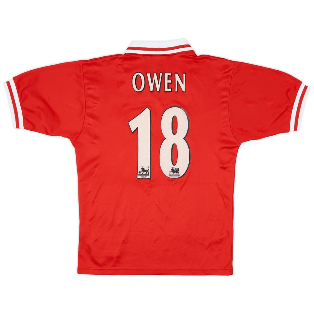 1996-98 Liverpool Home Shirt Owen #18 - 7/10 - (S)