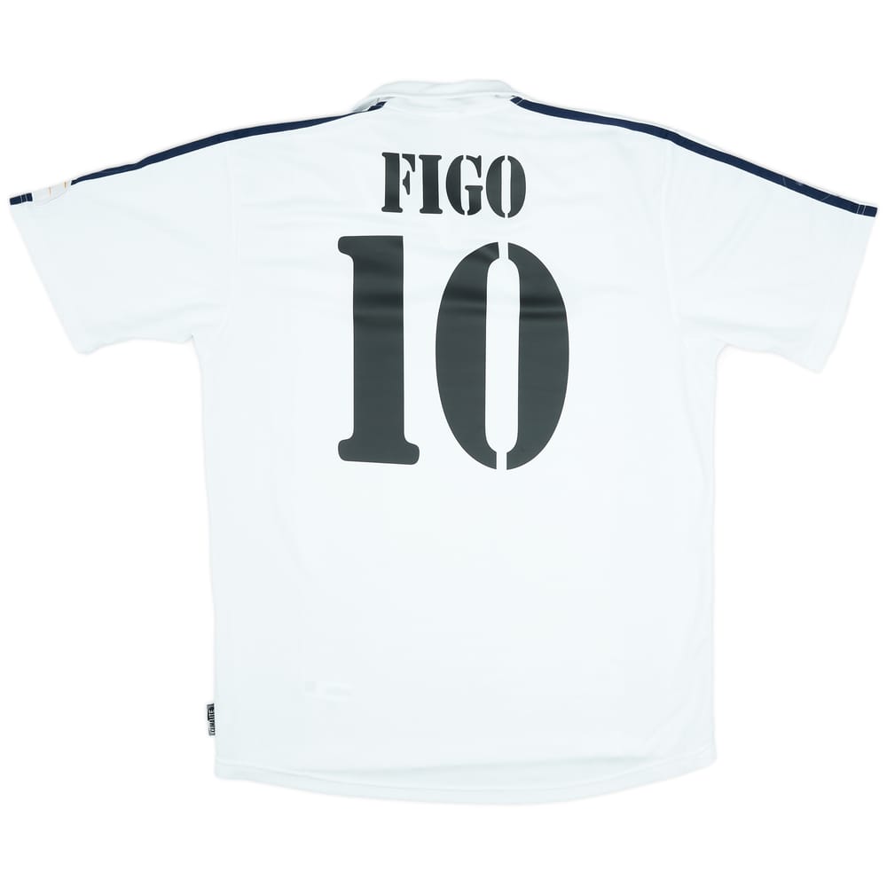 2001 Real Madrid Home Shirt Figo #10 - 7/10 - (L)