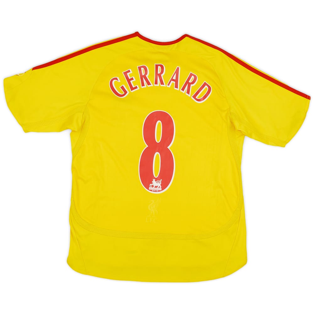 2006-07 Liverpool Away Shirt Gerrard #8 - 9/10 - (L.Boys)