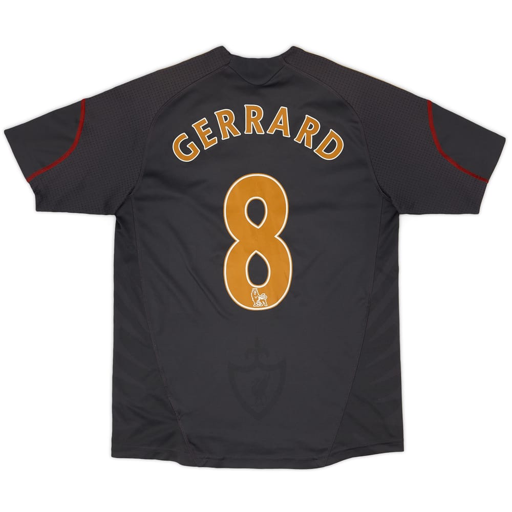 2009-10 Liverpool Away Shirt Gerrard #8 - 7/10 - (L.Boys)