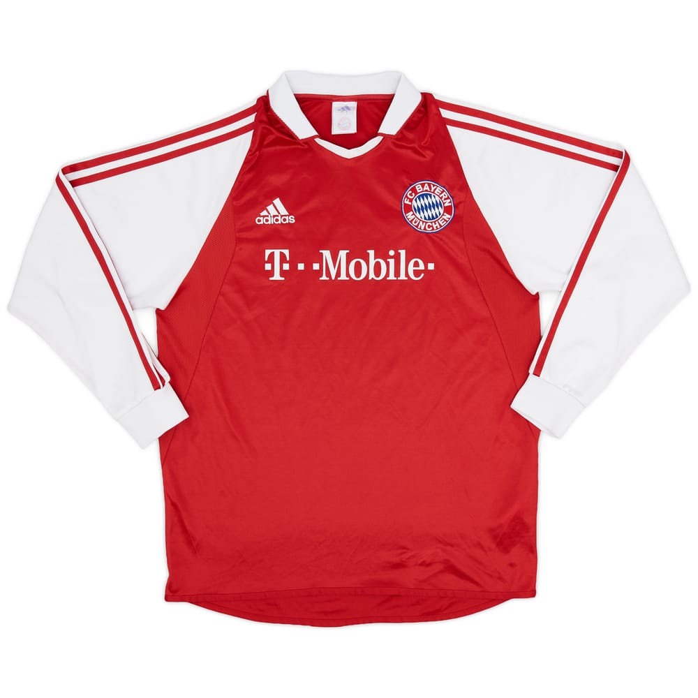 2003-04 Bayern Munich Home L/S Shirt - 9/10 - (XL.Boys)