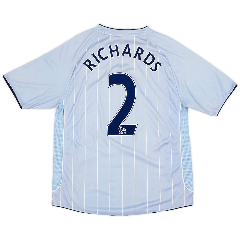 2007-08 Manchester City Home Shirt Richards #2 - 8/10 - (L)