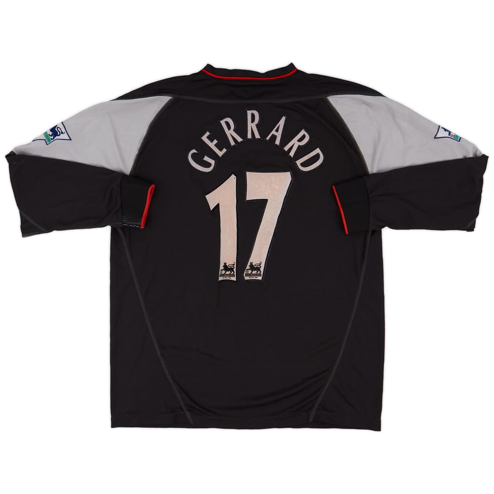 2002-04 Liverpool Away L/S Shirt Gerrard #17 - 6/10 - (L)