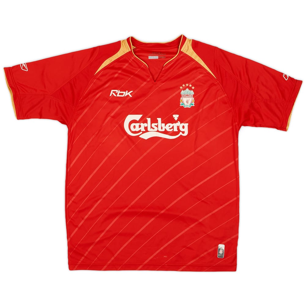 2005-06 Liverpool CL Home Shirt - 8/10 - (L)
