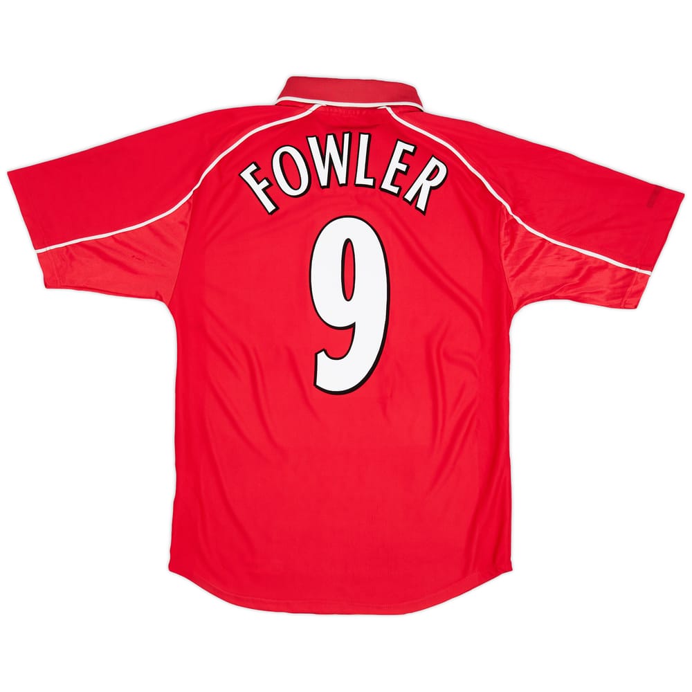 2000-02 Liverpool Home Shirt Fowler #9 - 7/10 - (M)