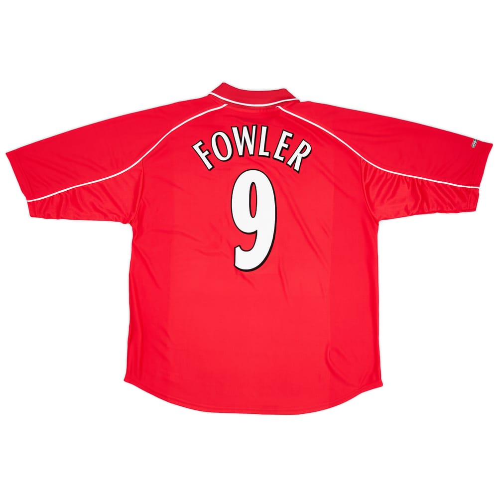2000-02 Liverpool Home Shirt Fowler #9 - 7/10 - (XL)