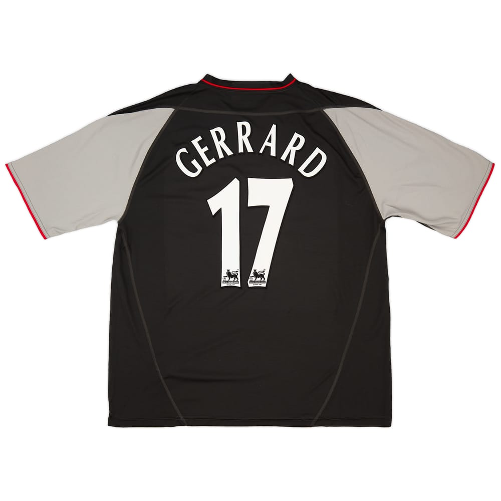 2002-04 Liverpool Away Shirt Gerrard #17 - 8/10 - (XL)