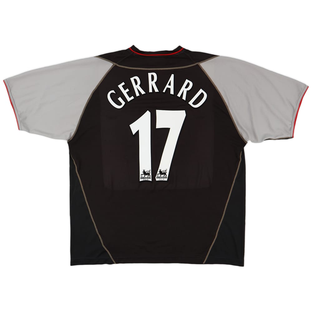 2002-04 Liverpool Away Shirt Gerrard #17 - 8/10 - (XL)