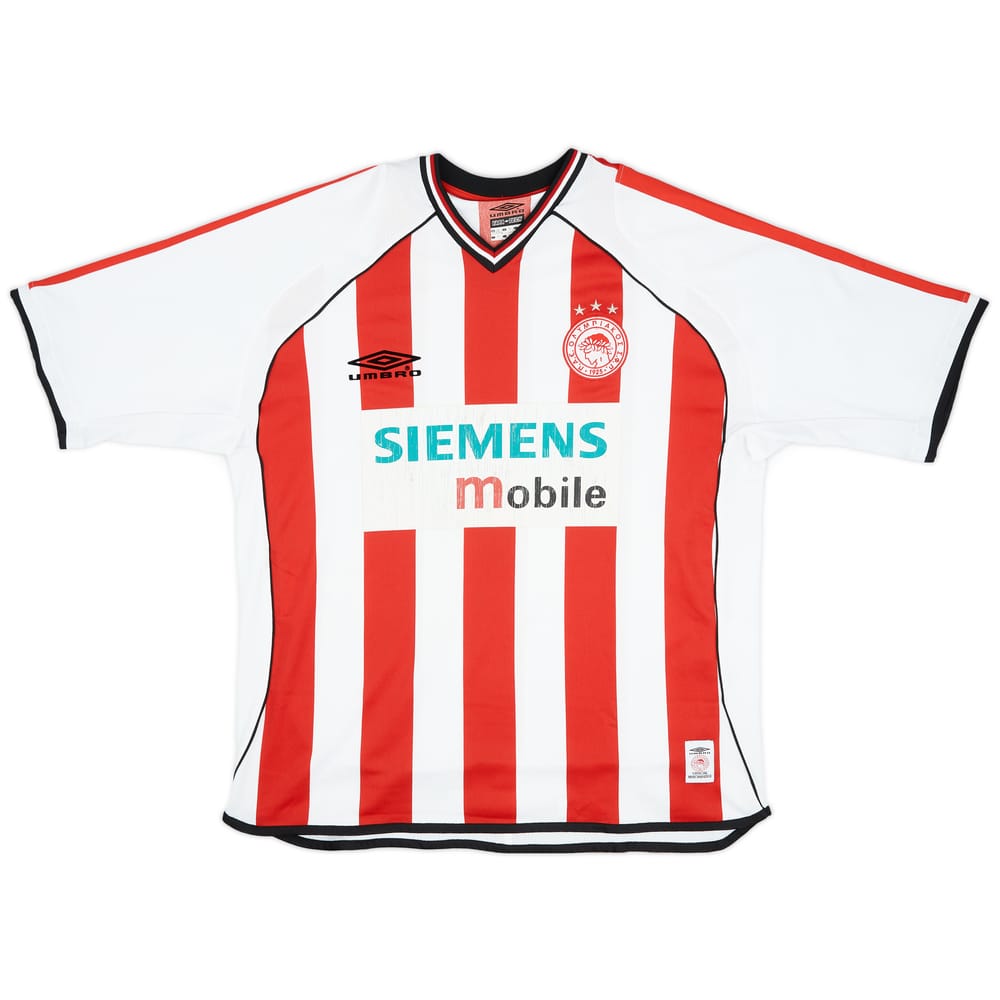 2001-02 Olympiakos Home Shirt - 6/10 - (XXL)