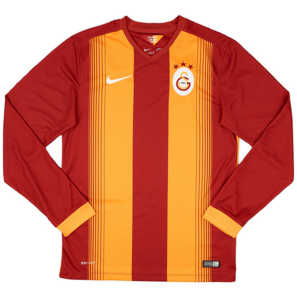 2014-15 Galatasaray Home L/S Shirt - 9/10 - (S)