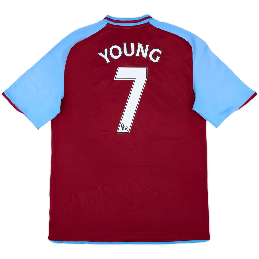2008-09 Aston Villa Home Shirt Young #7 - 6/10 - (L)