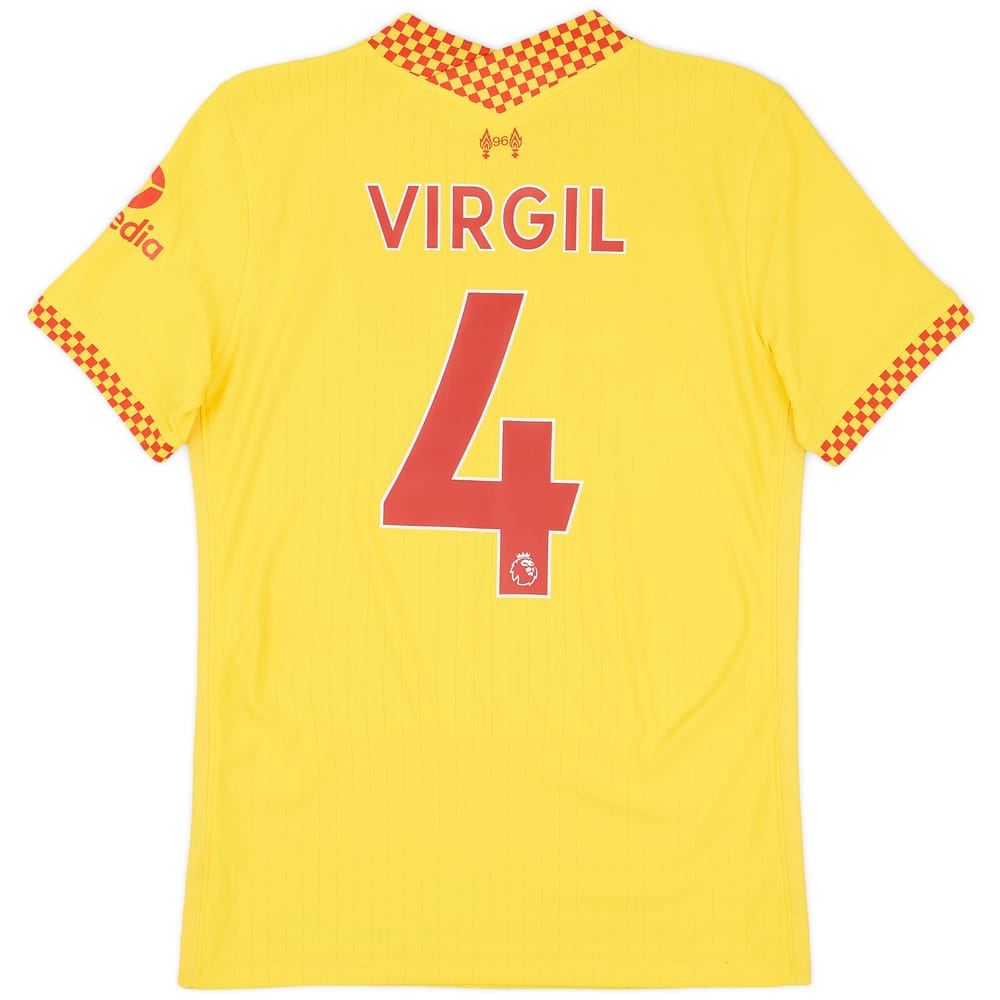 2021-22 Liverpool Authentic Third Shirt Virgil #4 - 9/10 - (S)