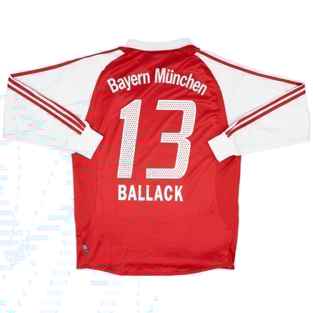 2003-04 Bayern Munich Home L/S Shirt Ballack #13 - 7/10 - (M)