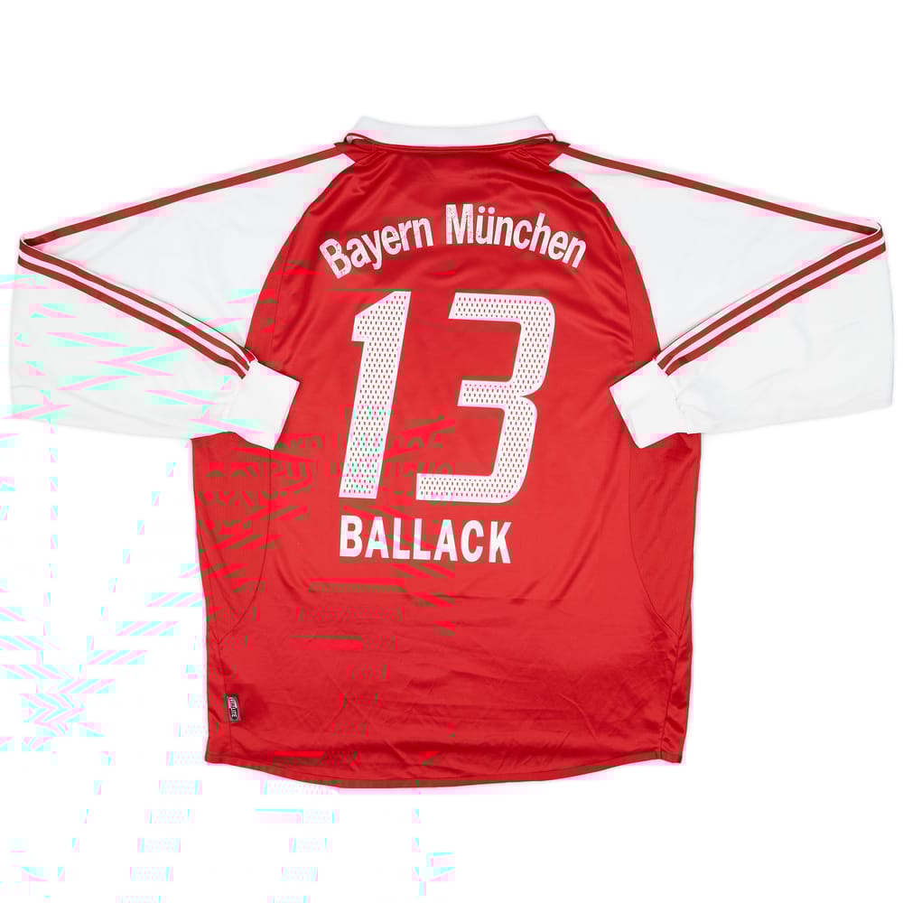 2003-04 Bayern Munich Home L/S Shirt Ballack #13 - 7/10 - (XL)