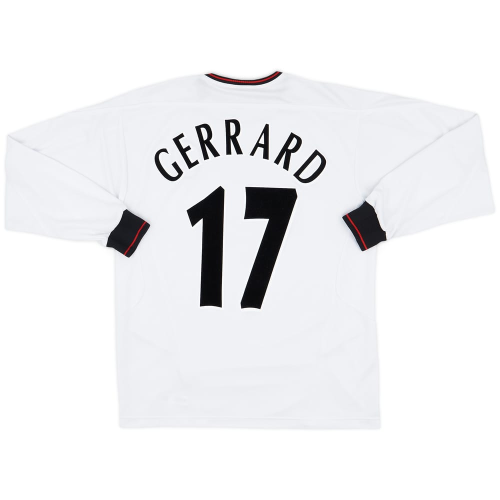 2003-04 Liverpool Away L/S Shirt Gerrard #17 - 6/10 - (M)