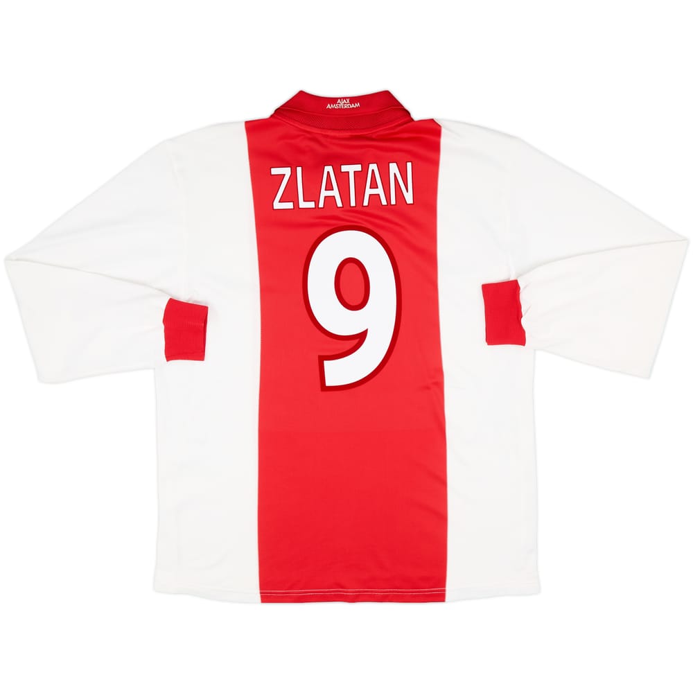 2001-02 Ajax Player Issue Home L/S Shirt Zlatan #9 - 7/10 - (L)