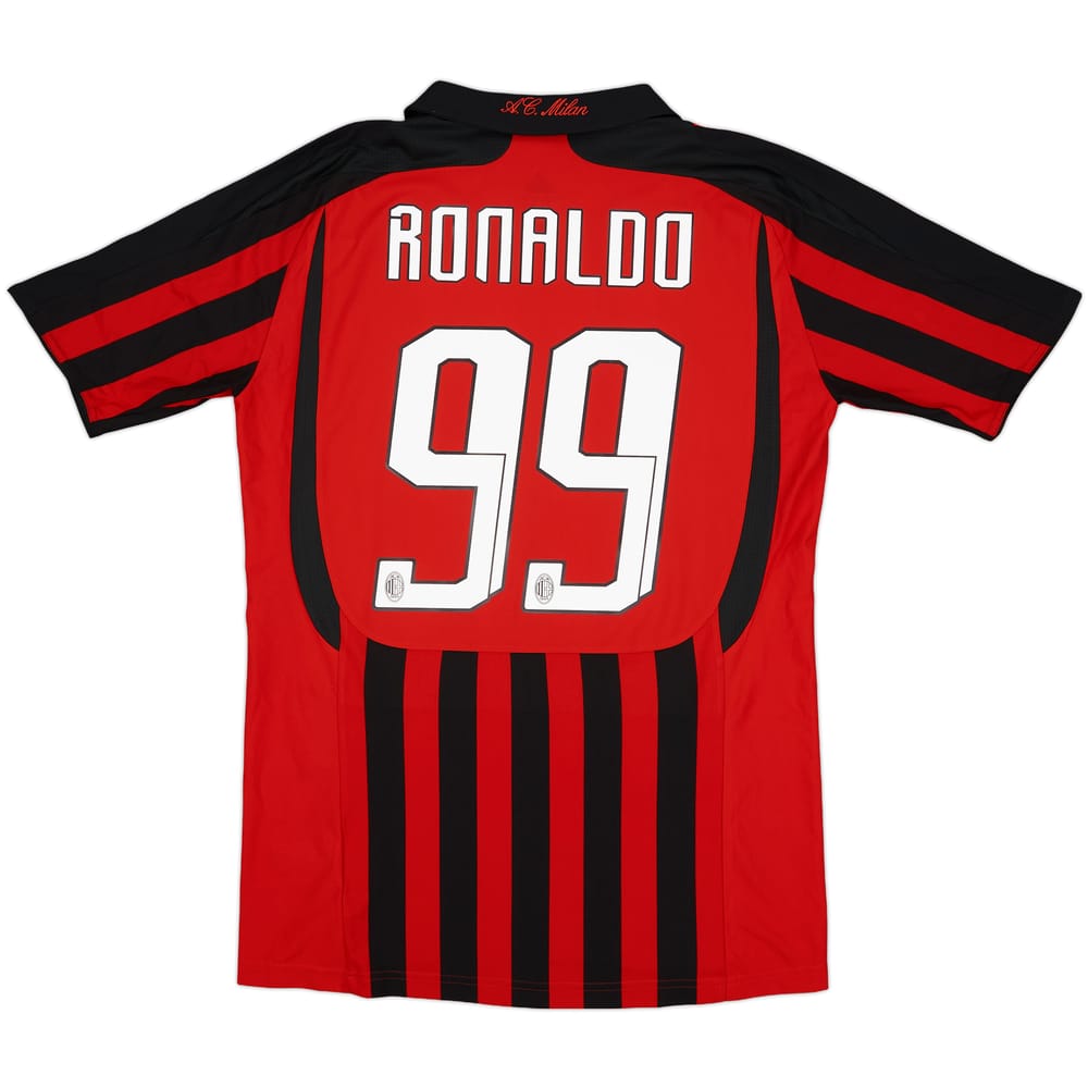 2007-08 AC Milan Home Shirt Ronaldo #99 - 8/10 - (M)