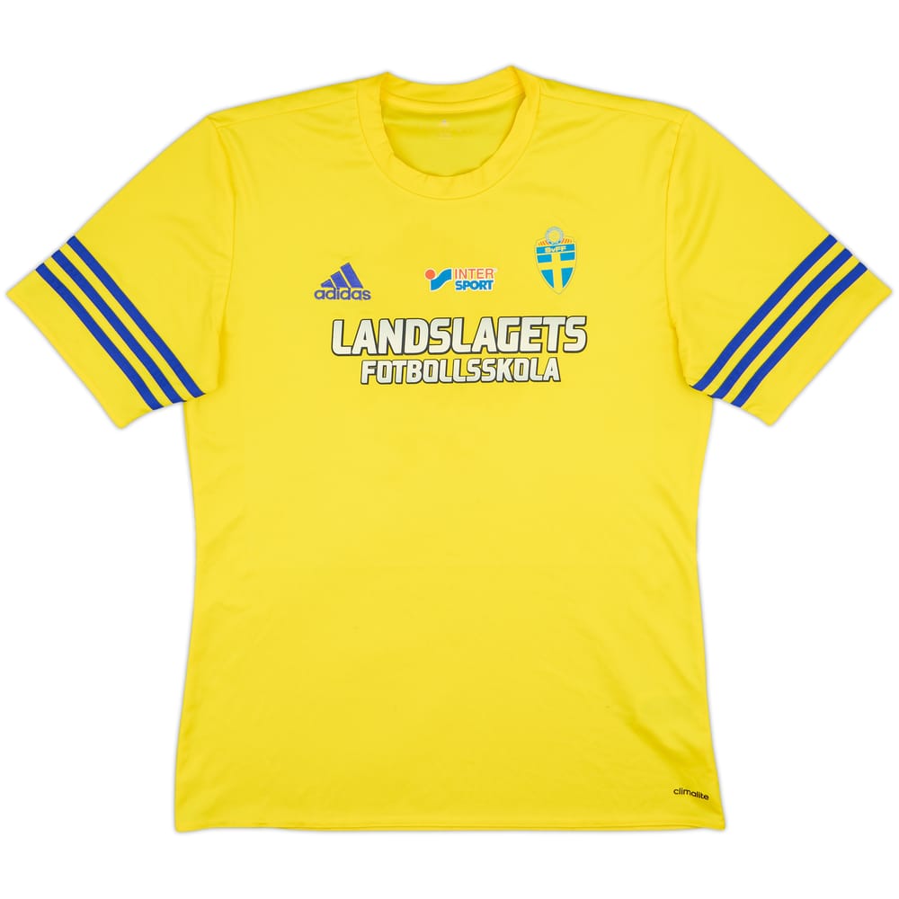 2014-15 Sweden Player Issue adidas Training Shirt - 8/10 - (M)