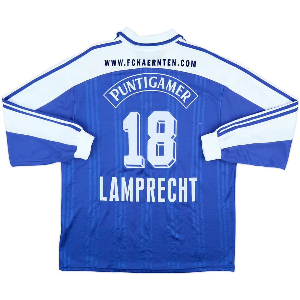 2001-02 FC Karnten Match Issue Squad Signed Away L/S Shirt Lamprecht #18