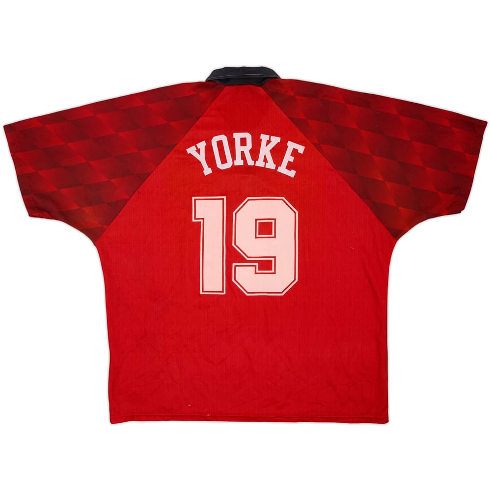 1996-98 Manchester United Home Shirt Yorke #19 - 5/10 - (XXL)