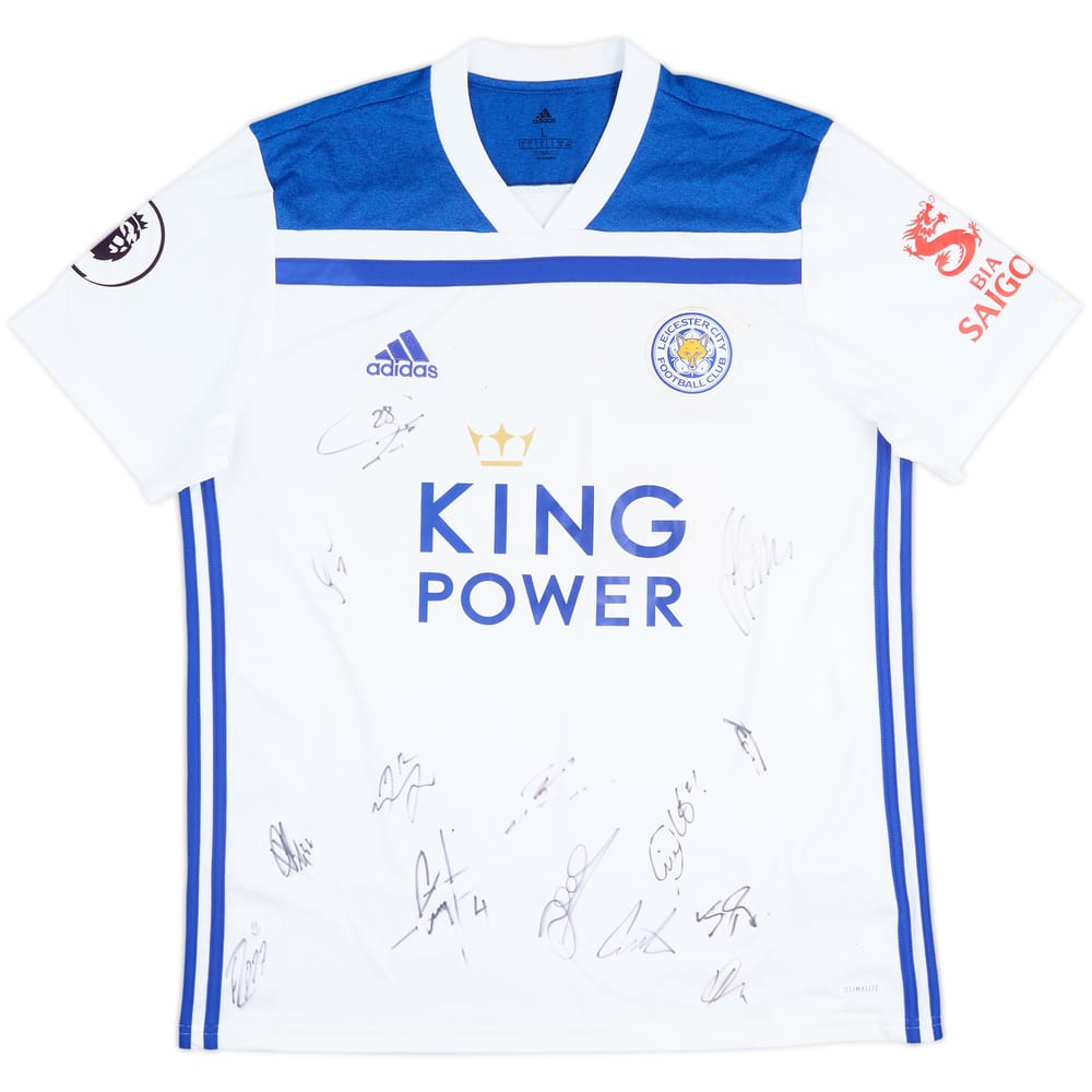 2018-19 Leicester Squad Signed Third Shirt - 6/10 - (L)