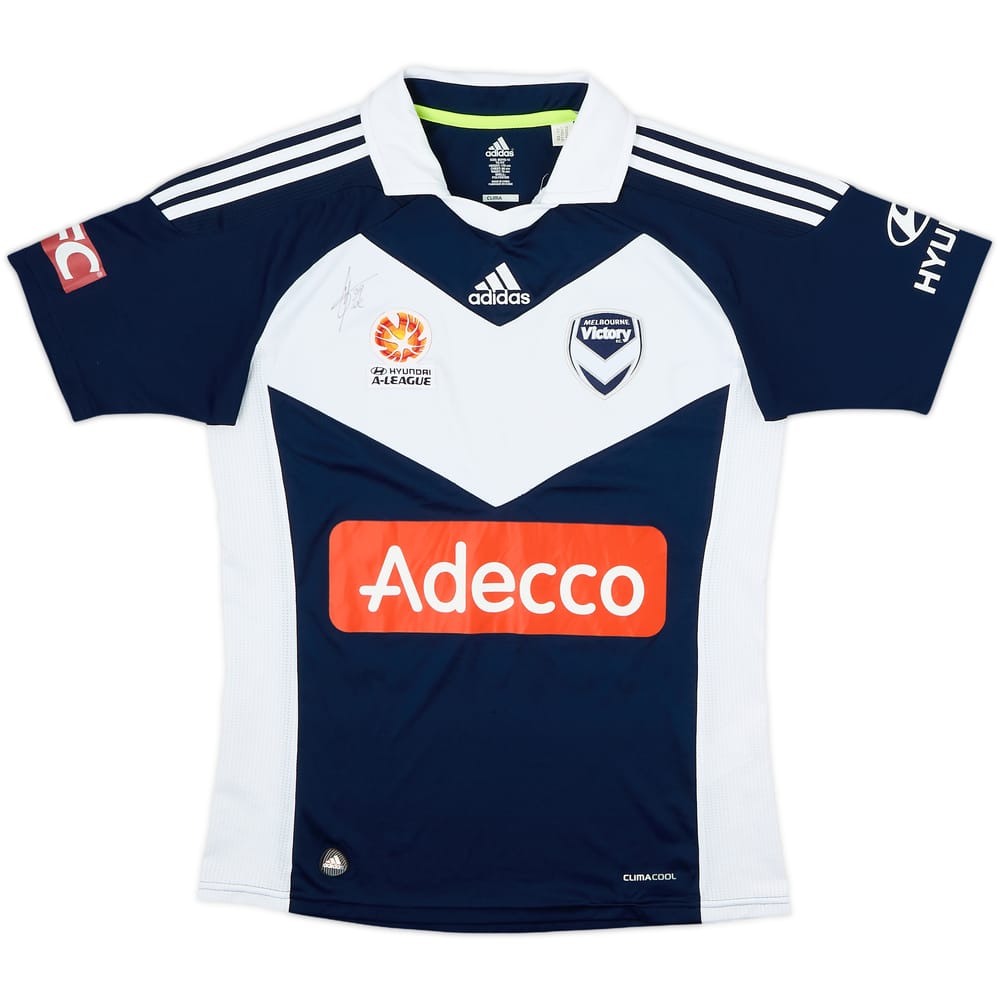 2011-13 Melbourne Victory Signed Home Shirt - 8/10 - (XL.Boys)
