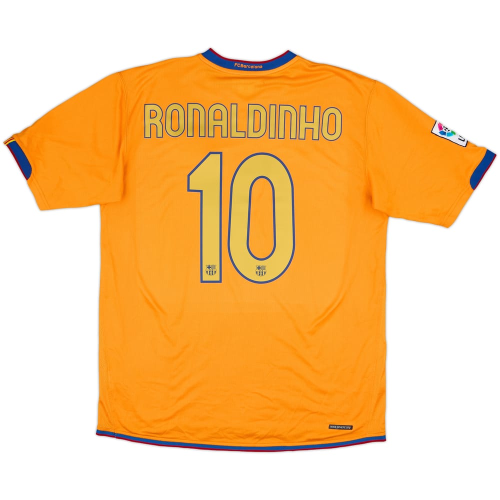 2006-08 Barcelona Away Shirt Ronaldinho #10 - 8/10 - (L)