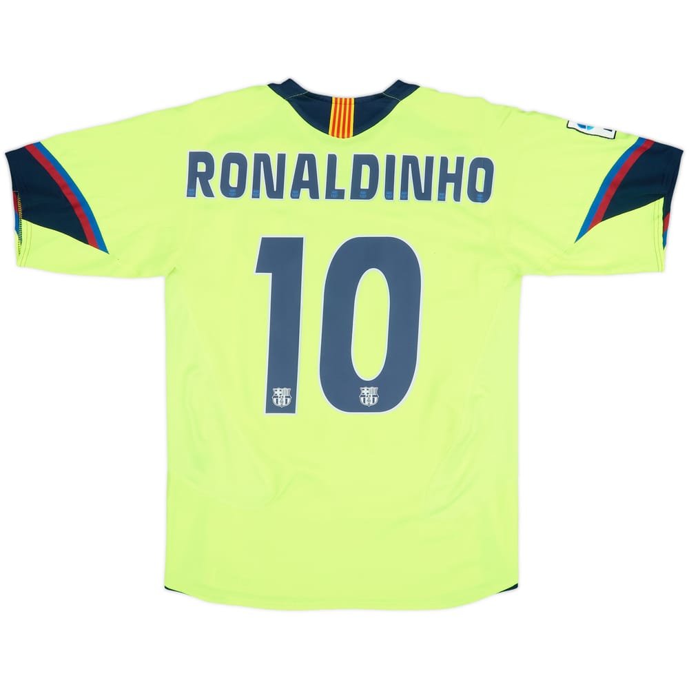 2005-06 Barcelona Away Shirt Ronaldinho #10 - 7/10 - (S)
