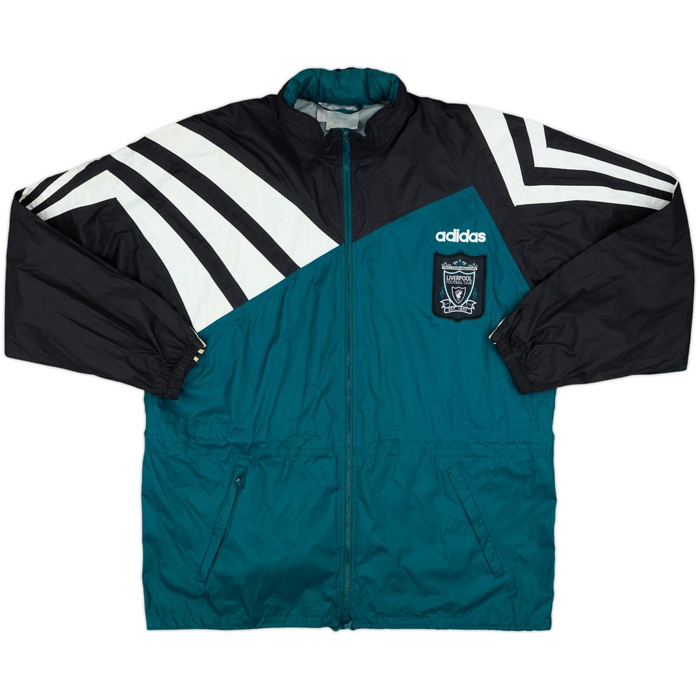 1995-96 Liverpool adidas Hooded Rain Jacket - 7/10 - (L)