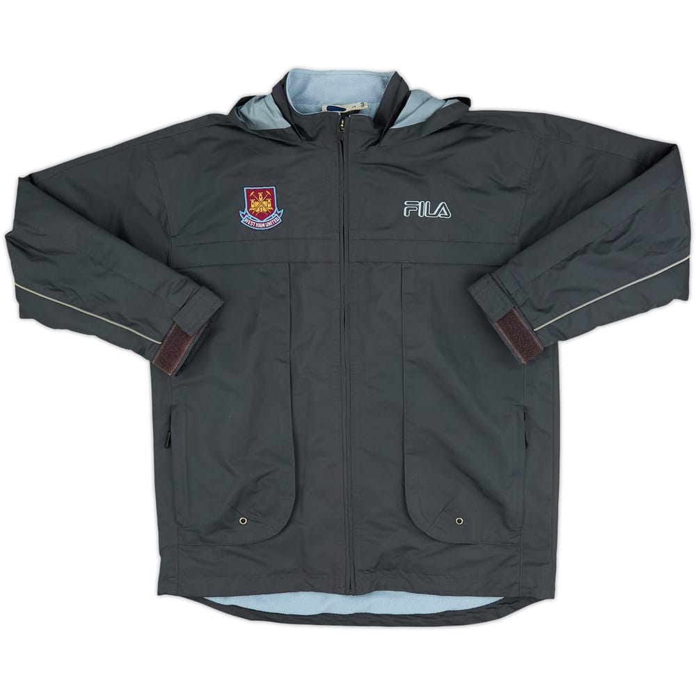 1999-01 West Ham Fila Hooded Rain Jacket - 8/10 - (XL.Boys)