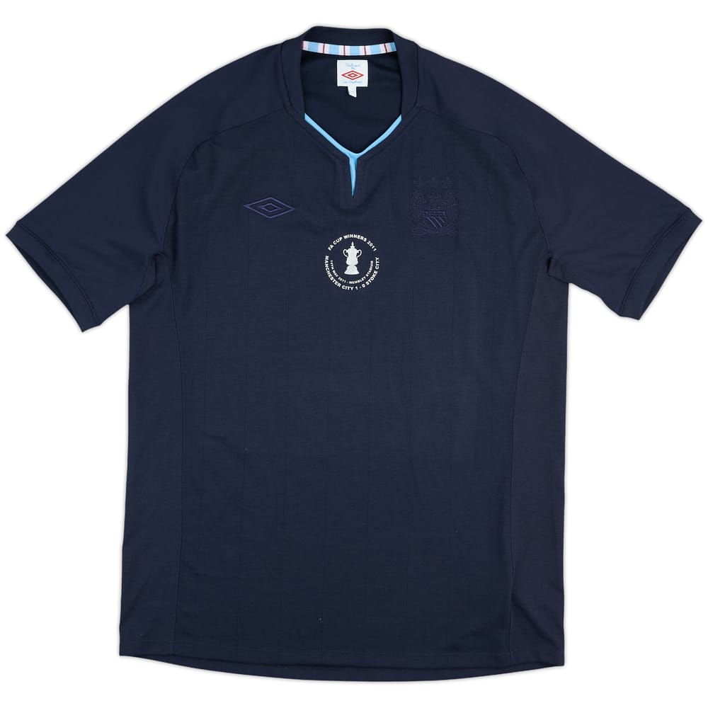 2010-11 Manchester City Umbro 'FA Cup Winners' Training Shirt - 9/10 - (L)