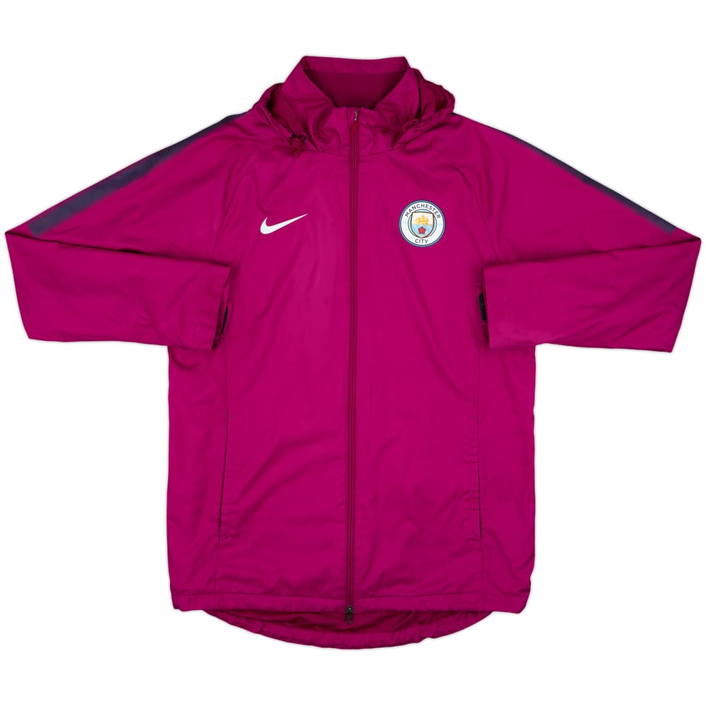 2017-18 Manchester City Nike Hooded Track Jacket - 10/10 - (L)