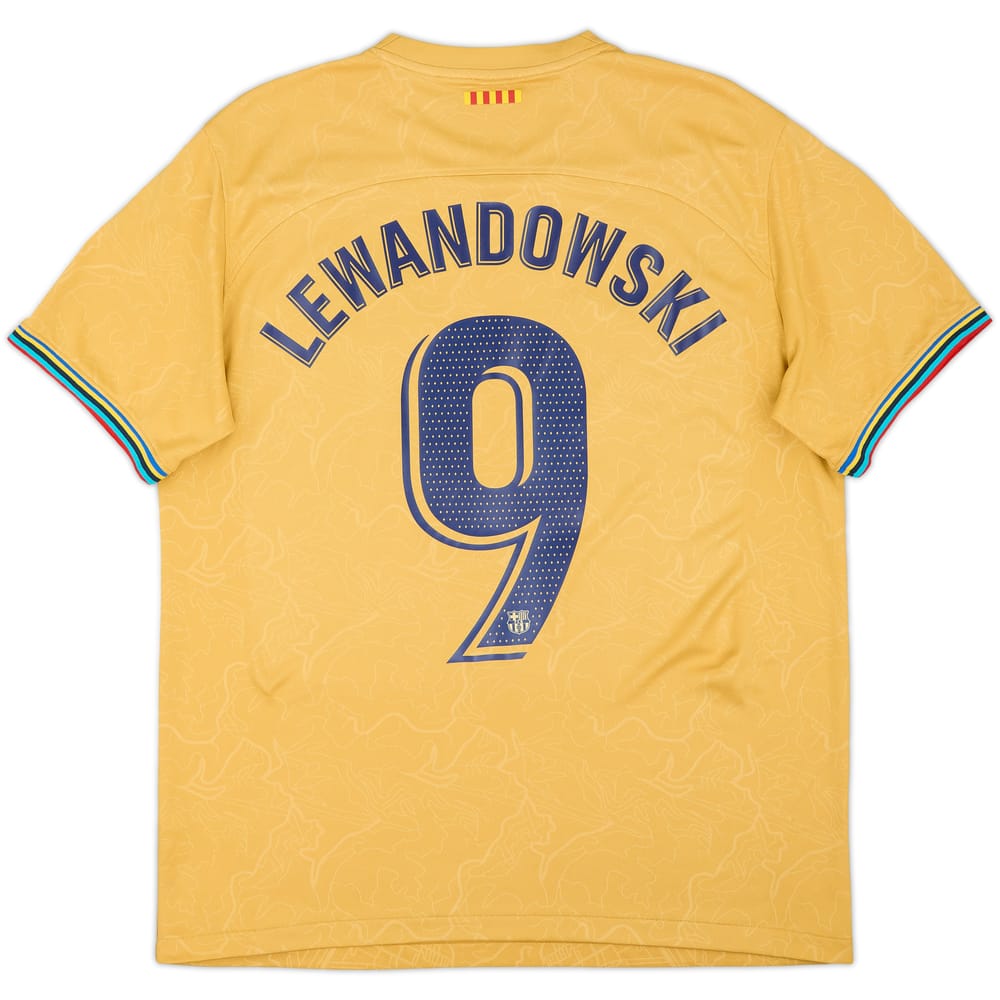 2022-23 Barcelona Away Shirt Lewandowski #9 - 8/10 - (L)