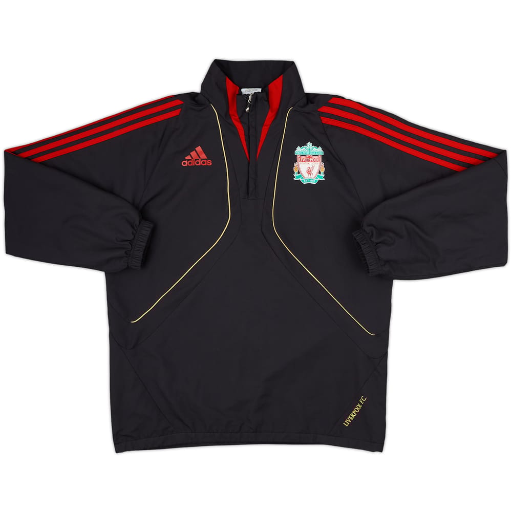 2009-10 Liverpool adidas 1/4 Zip Drill Top - 6/10 - (S)