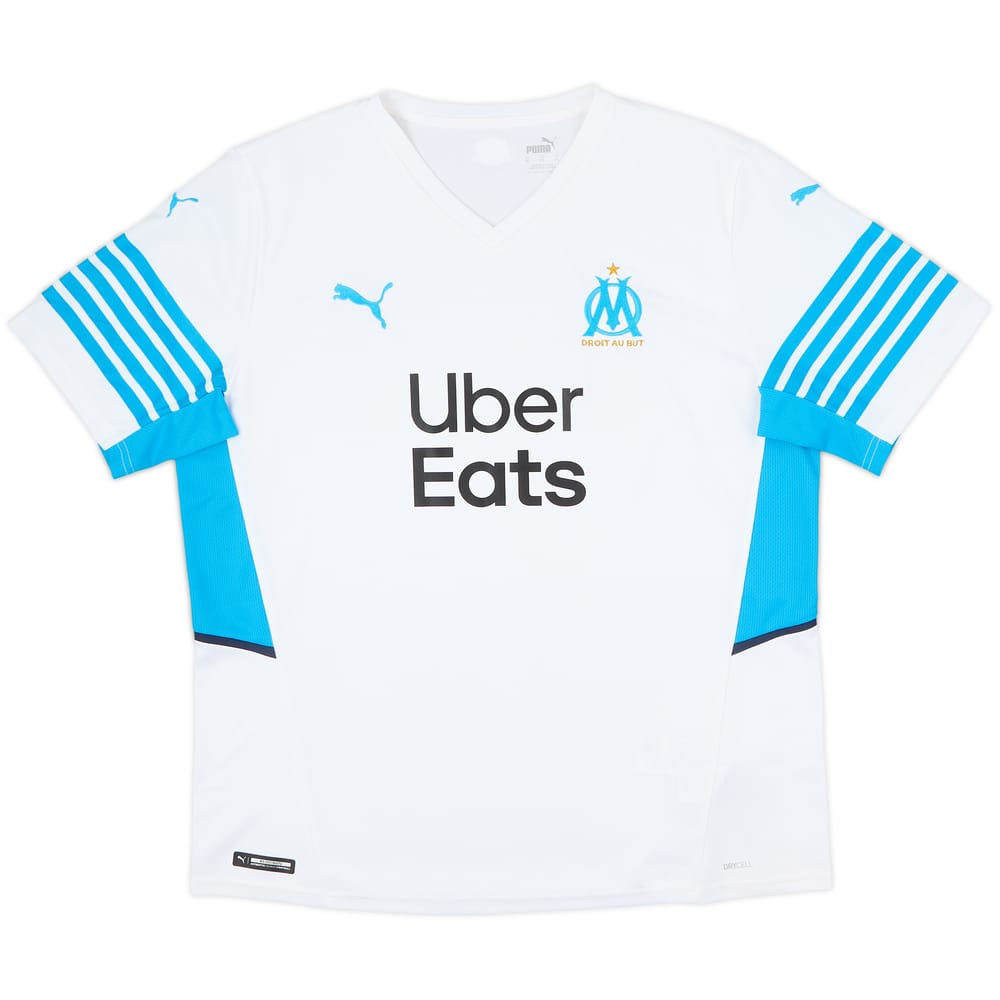 2021-22 Olympic Olympique Marseille Home Shirt - 7/10 - (XL)