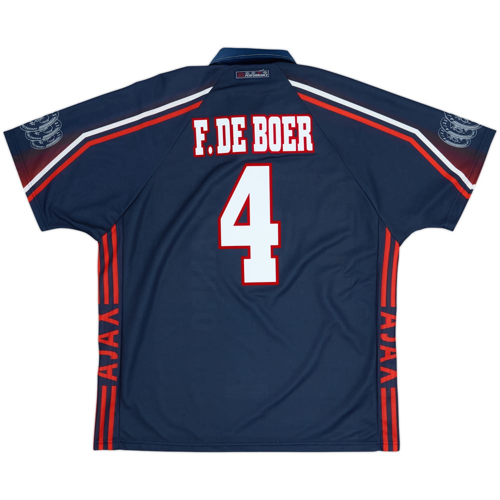 1997-98 Ajax Away Shirt F. De Boer #4 - 8/10 - (XL)