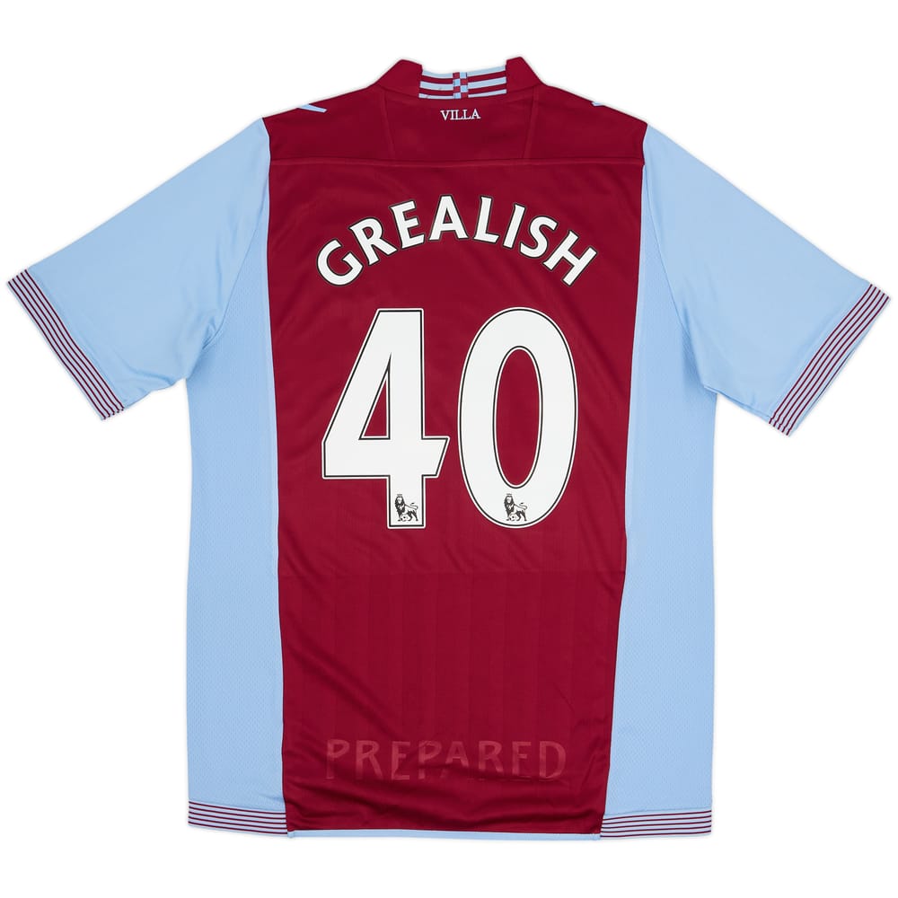 2013-14 Aston Villa Home Shirt Grealish #40 - 7/10 - (L)