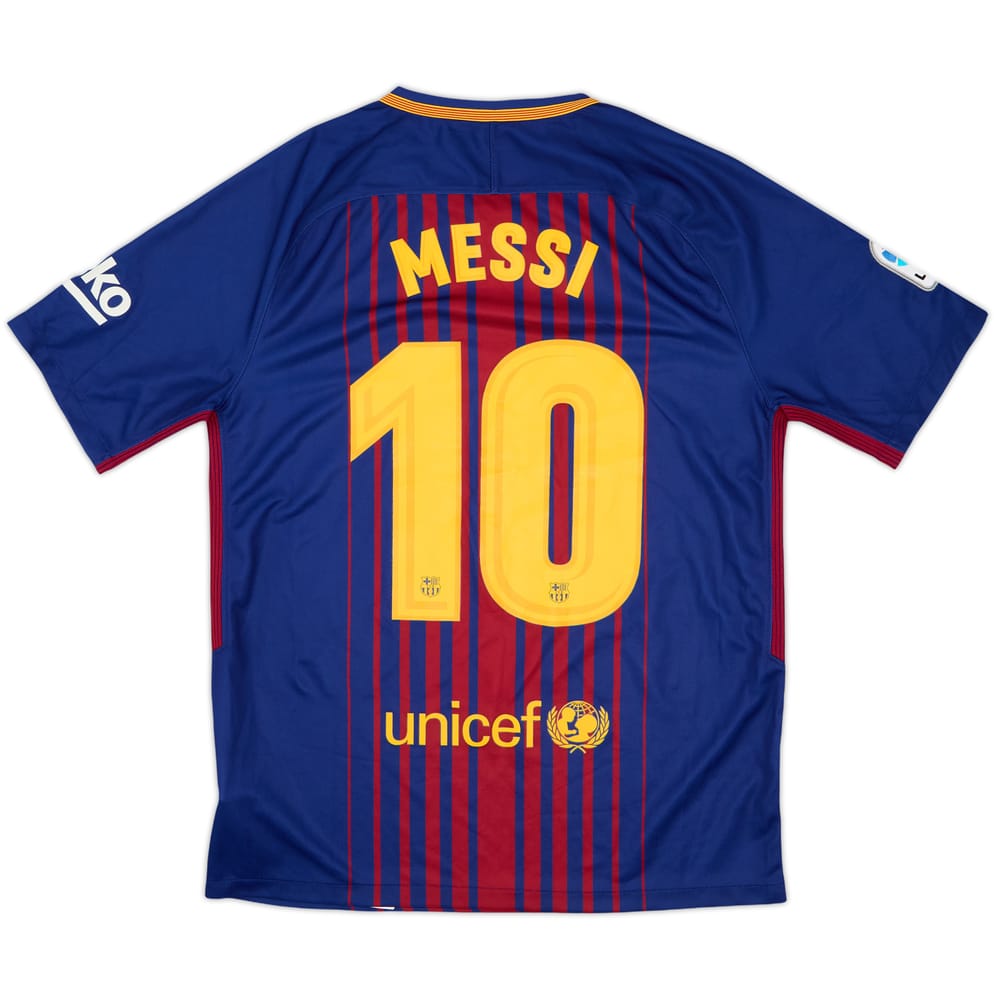 2017-18 Barcelona Home Shirt Messi #10 - 10/10 - (M)