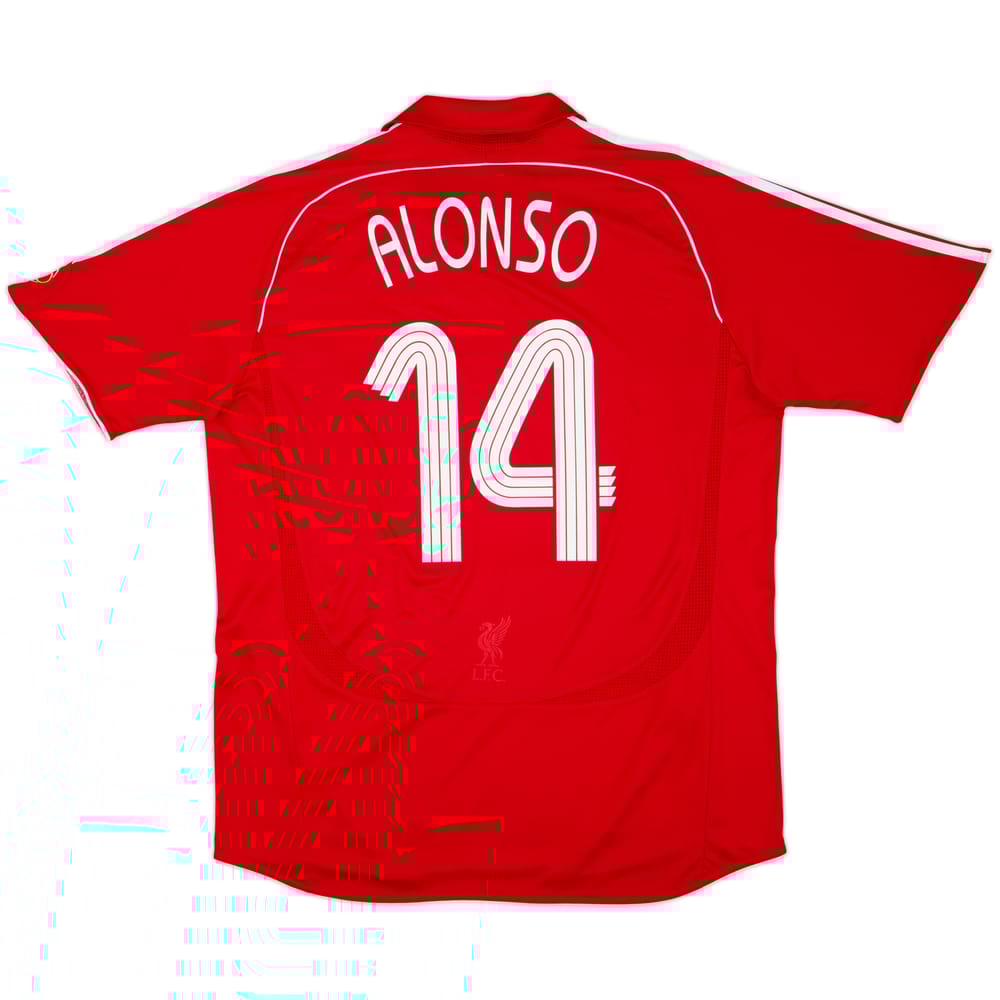 2006-08 Liverpool Home Shirt Alonso #14 - 6/10 - (XL)