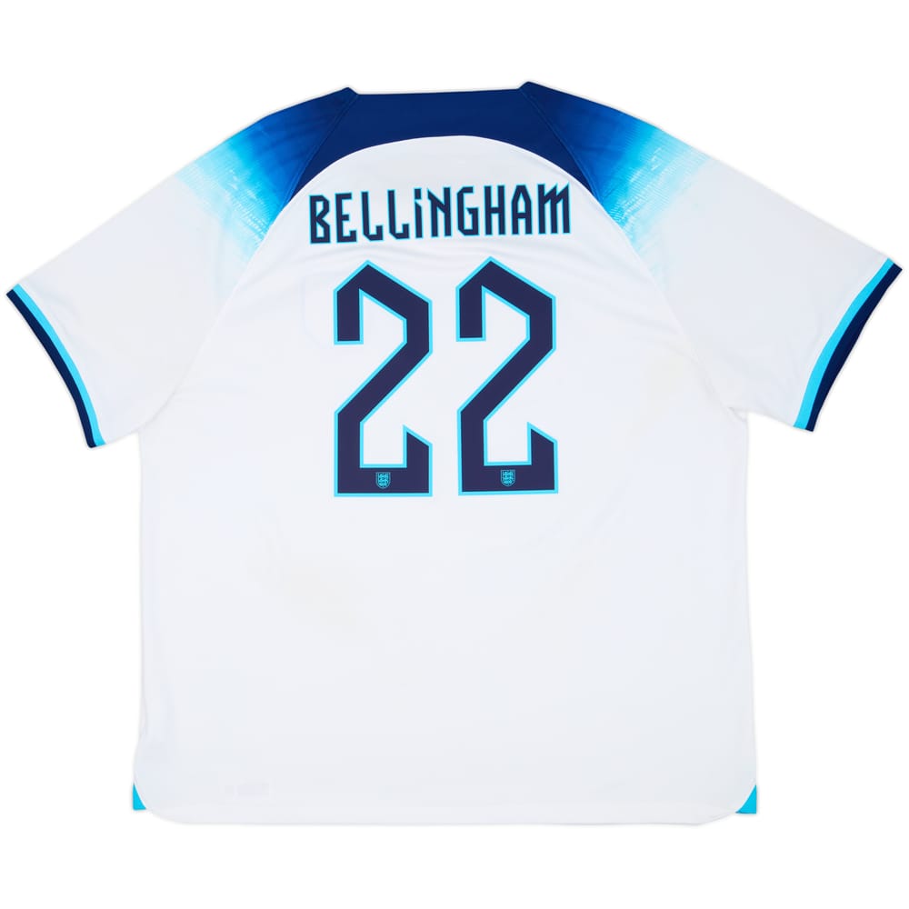 2022-23 England Home Shirt Bellingham #22 - 5/10 - (XXL)
