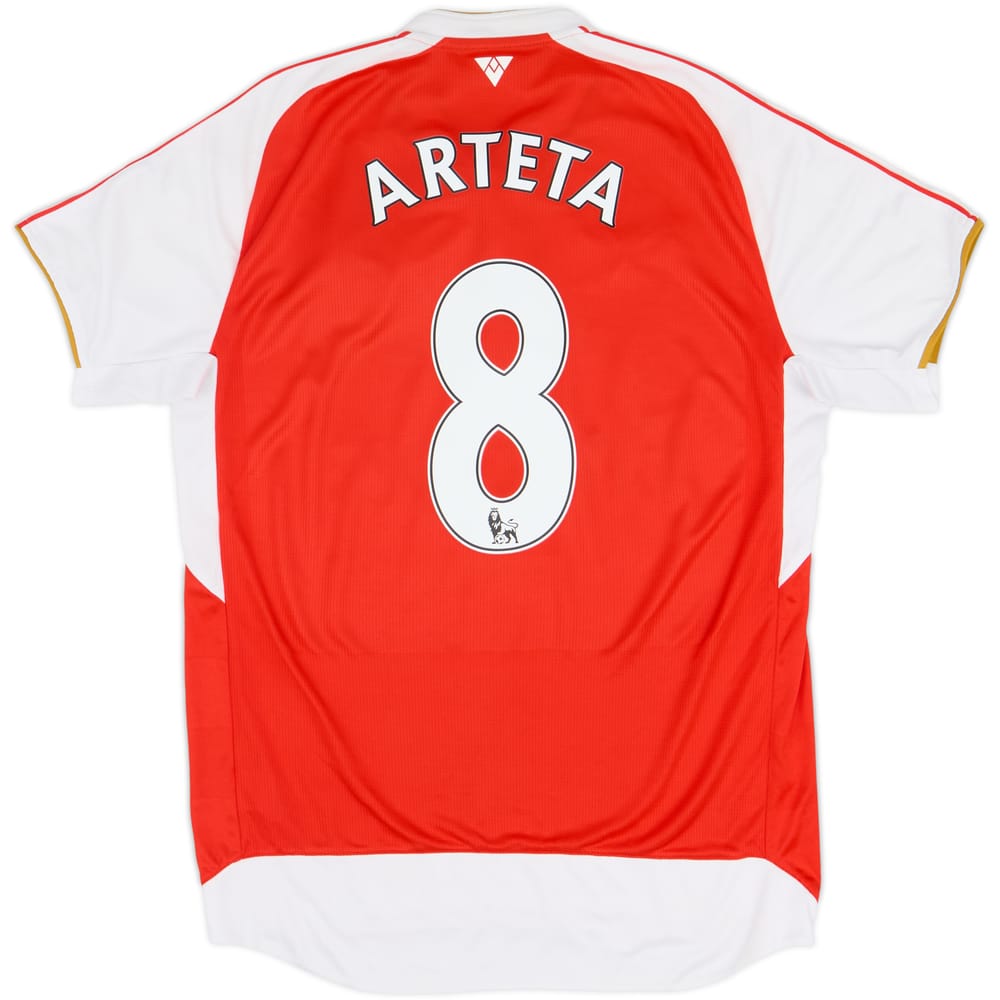 2015-16 Arsenal Home Shirt Arteta #8 - 8/10 - (L)