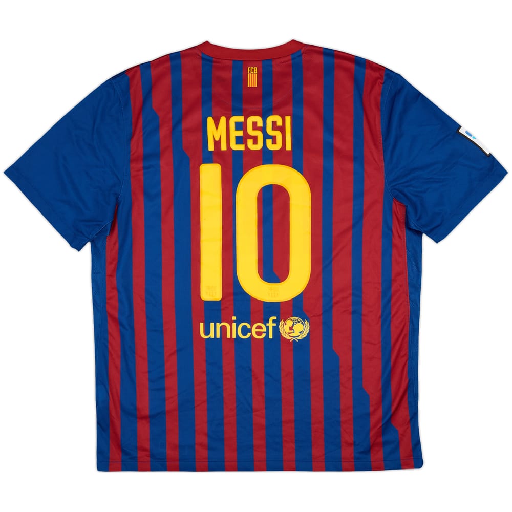 2011-12 Barcelona Home Shirt Messi #10 - 7/10 - (XL)