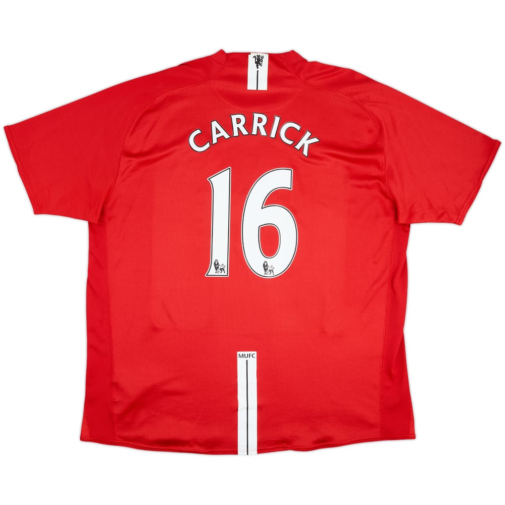 2007-09 Manchester United Home Shirt Carrick #16 - 6/10 - (3XL)
