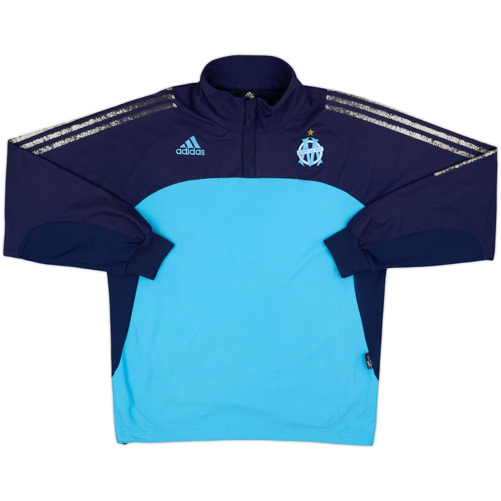 2002-03 Olympique Marseille adidas 1/4 Zip Drill Top - 5/10 - (M/L)