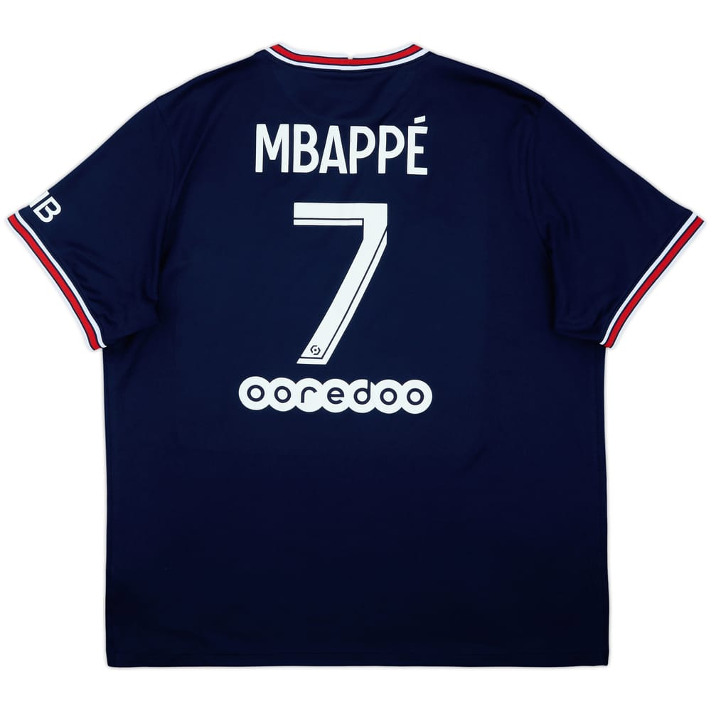 2021-22 Paris Saint-Germain Home Shirt Mbappe #7 - 9/10 - (XXL)