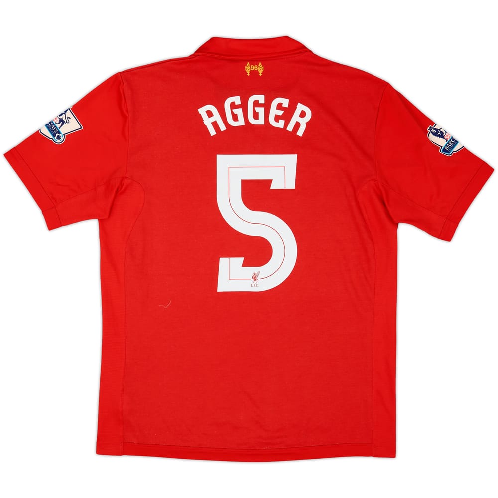 2012-13 Liverpool Home Shirt Agger #5 - 6/10 - (L)