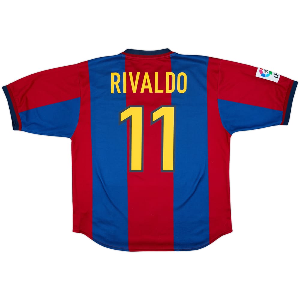 1998-00 Barcelona Home Shirt Rivaldo #11 - 6/10 - (L)
