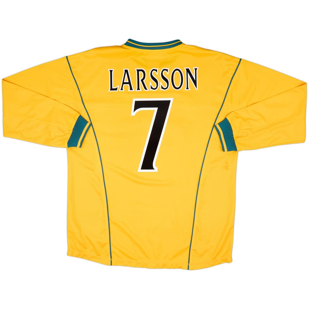 2000-02 Celtic Away L/S Shirt Larsson #7 - 8/10 - (XL)