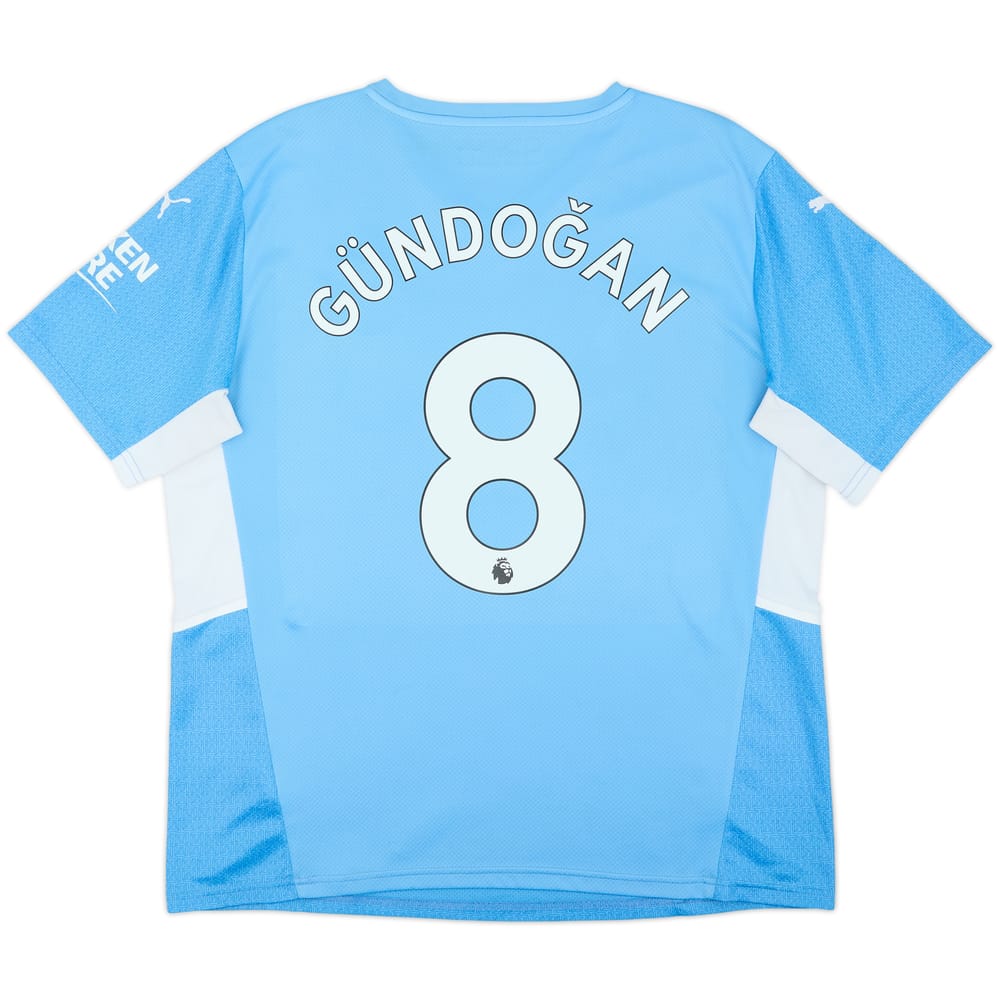 2021-22 Manchester City Home Shirt Gundogan #8 - 8/10 - (XL)